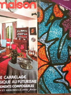 Vintage decoration magazines used, USA & France, 1980s decade