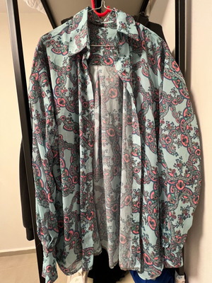 Πουκάμισο Iraida Otranto σαν καινούργιο, oversize, μπλε και ροζ