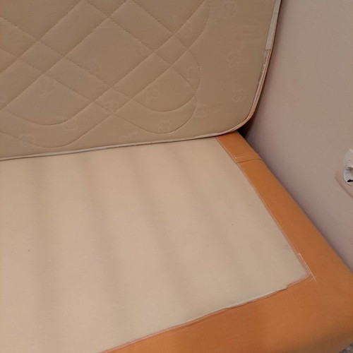 Single bed like new with mattress and free wall cushion