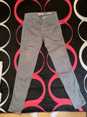 Men's gray chino pants slim fit used, size 40