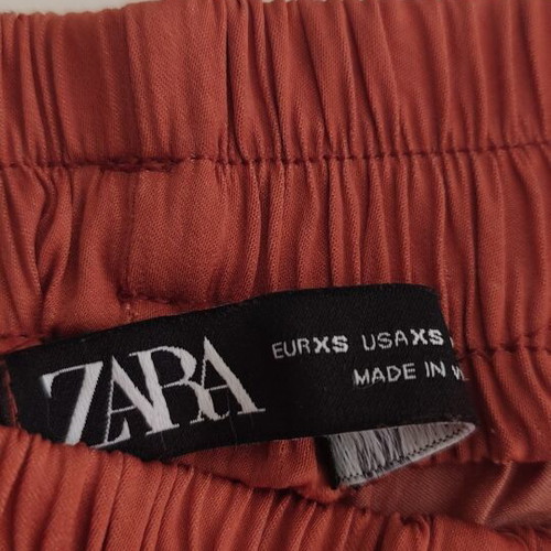 Zara women's satin pants new, terracotta, size XS