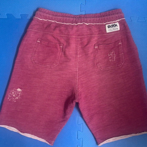 BodyTalk men's distressed red/pink shorts, size M