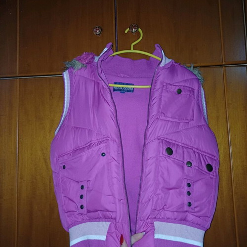 Fuchsia Sleeveless Jacket used, size Medium-Large