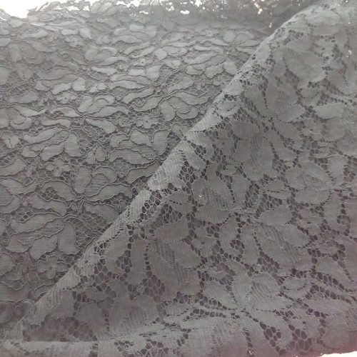 Guipure lace fabric black, like new, 85cm width, 2.85m length