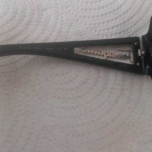 Salvatore Ferragamo sunglasses black like new with zirconia