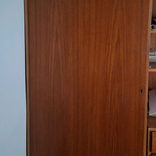 Vintage teak wood single-door wardrobe like new