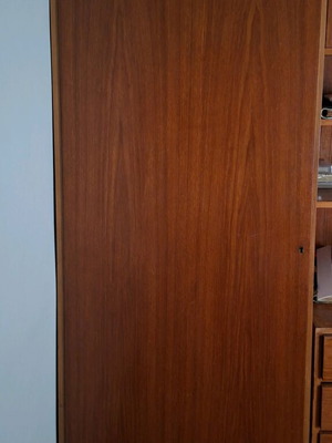 Vintage teak wood single-door wardrobe like new