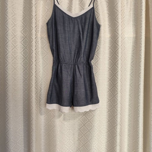 Esmara one-piece like new, 100% cotton, white and blue