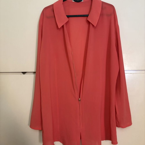 Celestino coral airy shirt tunic with zipper, women's M
