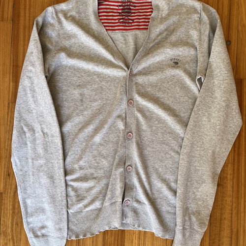 Diesel men's cardigan like new, with buttons, gray, size L