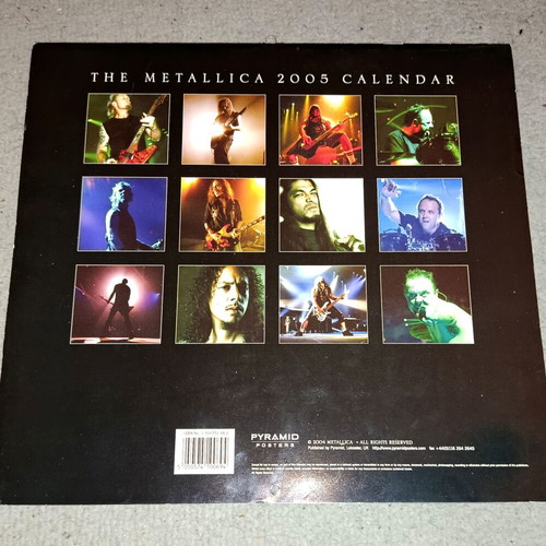 Metallica 2005 collectible calendar new