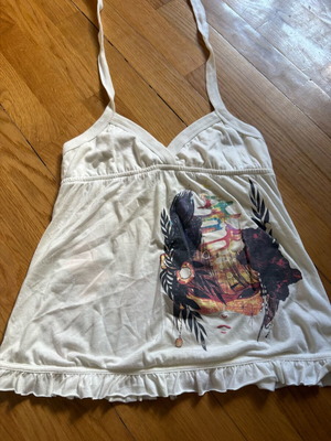 Toi&Moi white halter top like new, size S