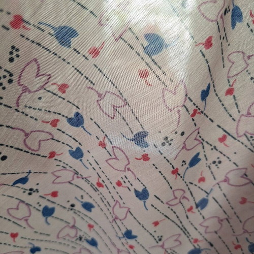 Cotton fabric like new, 11 meters, pink and blue