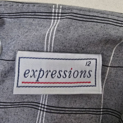 Vintage Expressions dress gray like new, size 12