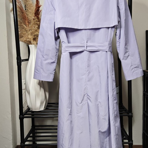 Arpyes lilac long trench coat, minimal design