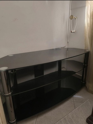 Coffee table black glass, like new