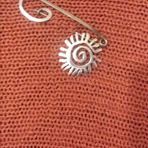 Pendant-brooch 2 in 1 silver like new, handmade