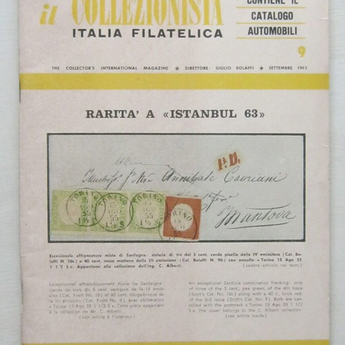 Il Collezionista Italia Filatelica magazine used, September 1963