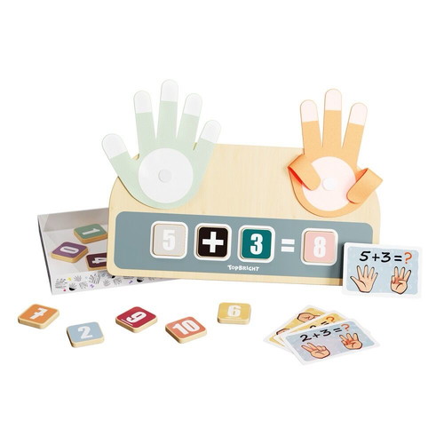 Top Bright Wooden Educational Game Finger Math New