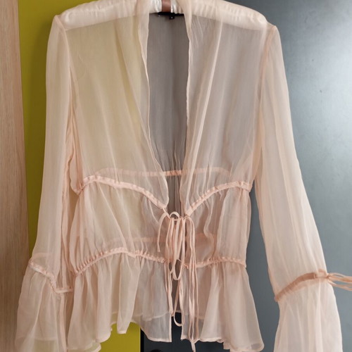 Fidele silk blouse like new, pink, size ML