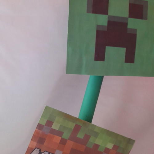 Handmade Minecraft candle new