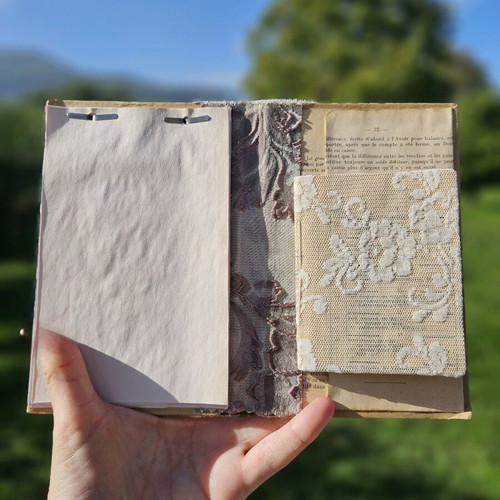Handmade notebook from 1910 French commerce manual like new