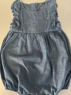 Ralph Lauren baby romper 12 months like new, denim