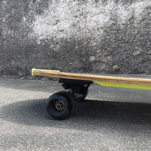 Old School Skateboard used with worn wood for tricks