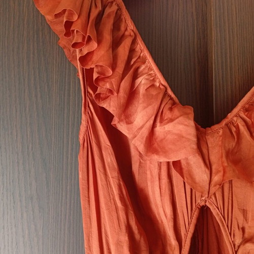 Zara women's jumpsuit like new, brown orange, size XL