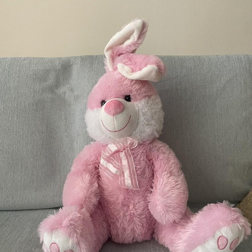 Large pink plush bunny teddy bear