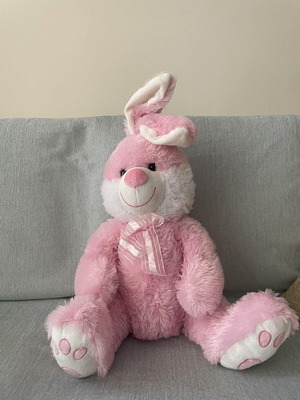 Large pink plush bunny teddy bear