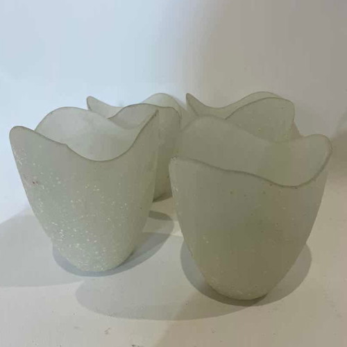 Vintage set of 4 glass lamps 16x5.5