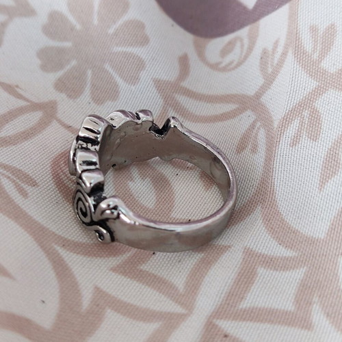Alchemy Ring Gothic Retro Skull Biker Stainless Steel Ring, size 9