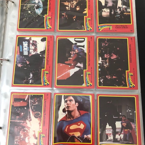 Superman II Movie Complete Set new, 88 base cards and 22 sticker cards