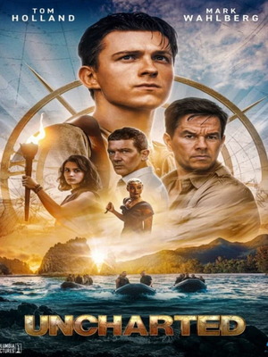 Uncharted Blu-ray σαν καινούργιο, περιπέτεια δράσης με υπότιτλους