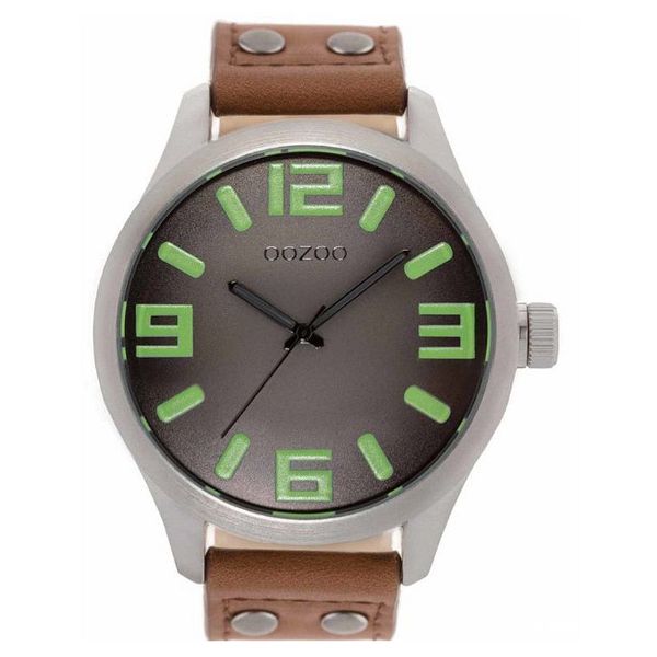  OOZOO TIMEPIECES 51mm Unisex Brown Leather Strap C8464