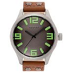  OOZOO TIMEPIECES 51mm Unisex Brown Leather Strap C8464