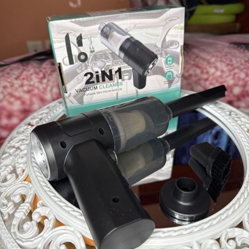2-in-1 Mini Vacuum Cleaner, portable for home and car