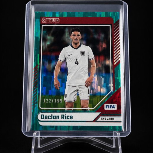 Declan Rice Panini Donruss FIFA Aqua Teal Numbered 122/199