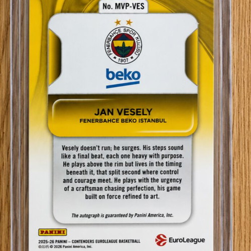 Jan Vesely Euroleague Contenders 25-26 Auto /99 basketball card