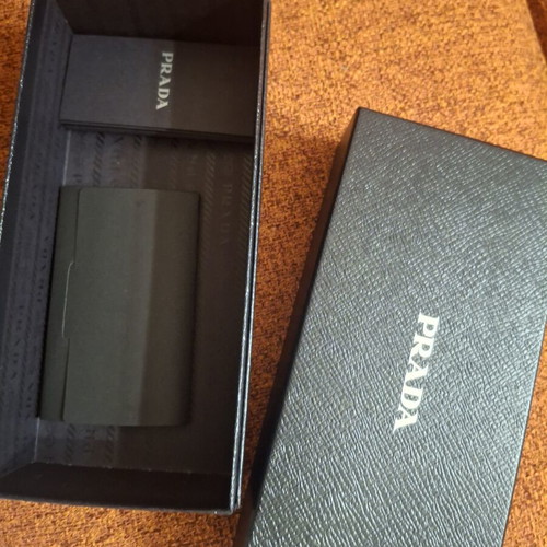 Prada glasses case black with cleaning cloth like new