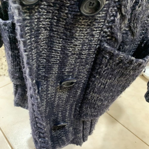 Eds knitted women's cardigan like new, gray and blue, size S