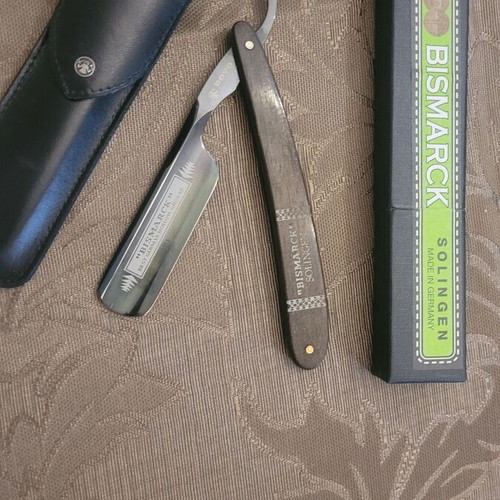 Straight razor Bismarck Dovo with leather case new