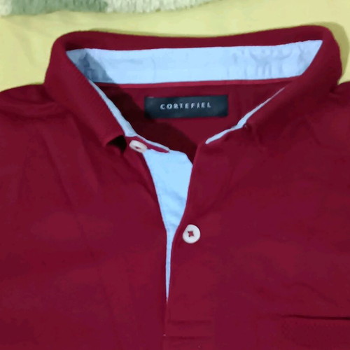 Polo shirt new, size S, loose fit, Cortefiel, red