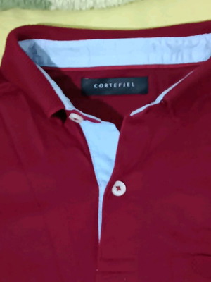 Polo shirt new, size S, loose fit, Cortefiel, red