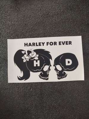Harley Davidson vinyl sticker black matte new