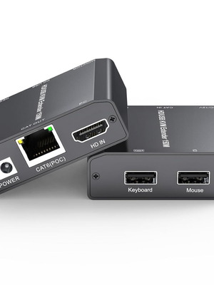 HDMI USB KVM Extender νέο, επεκτατής HDMI και USB έως 150 μ. μέσω CAT6/CAT5e