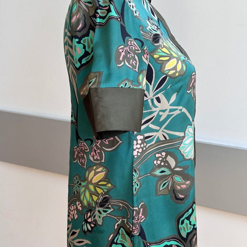 Frederica Erre floral satin shirt size S like new