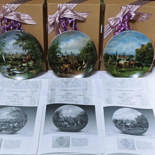 Seltmann Weiden wall plate collection 6 pcs "Animals of Our Village" new
