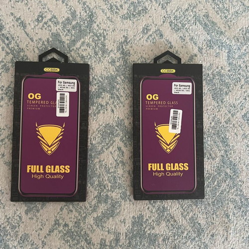 Tempered glass screen protectors for Samsung A52 4G-5G, A52S, A51 black, set of 2